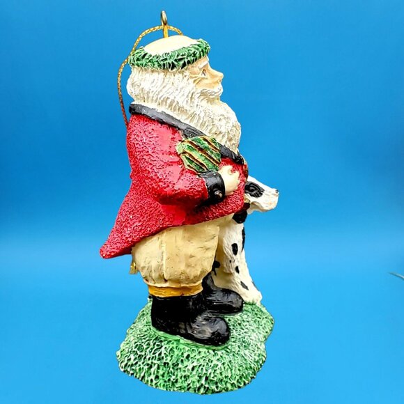 Tally-Ho Equestrian Santa Dog Ornament English Riding Lodge Fox Hunt Christmas - Picture 7 of 10